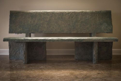 Slate Stone Look Bench Top Seat and Leg Concrete Cement Molds 9009 Moldcreations 
